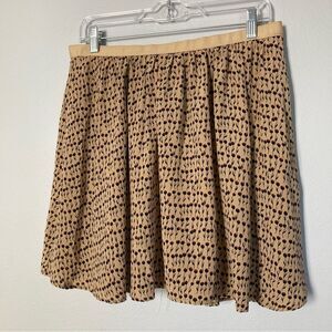 Attic and Barn Skirt Women Small 100% Silk Floral Print Mini Skirt Made in Italy